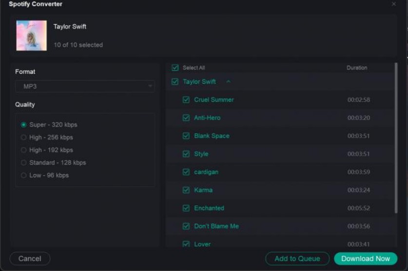 從Spotify下載播放列表