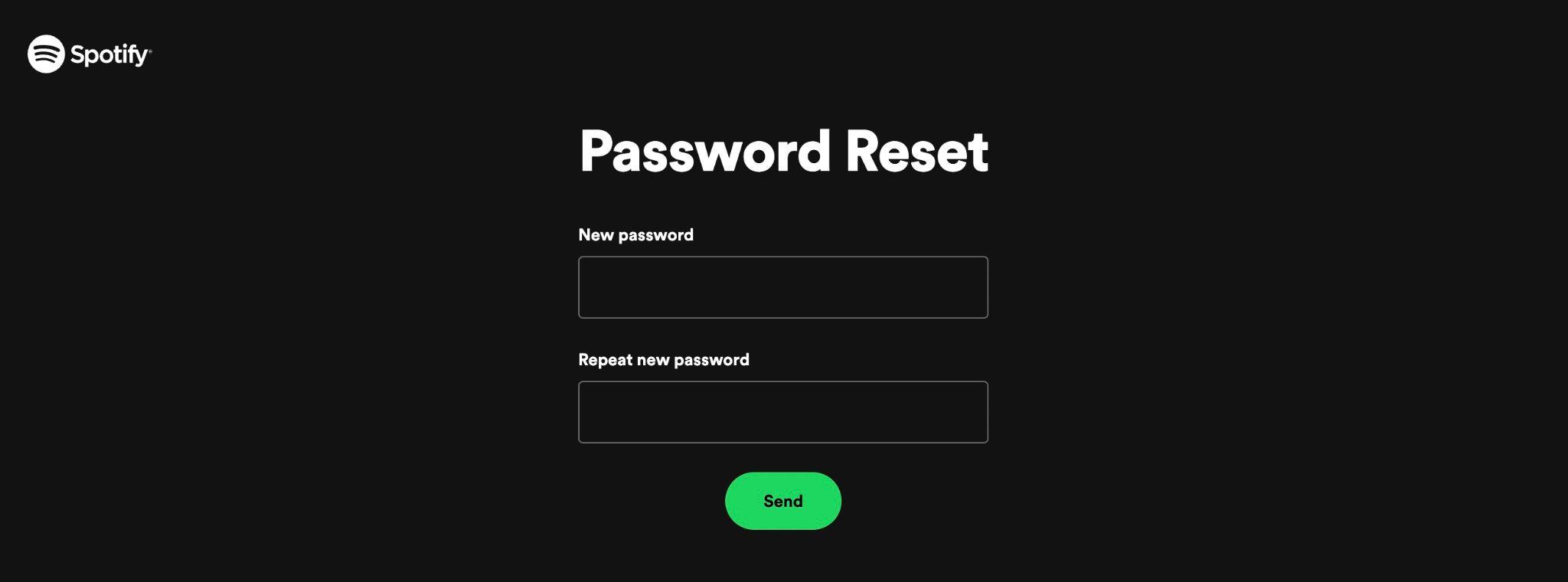 spotify パスワード変更