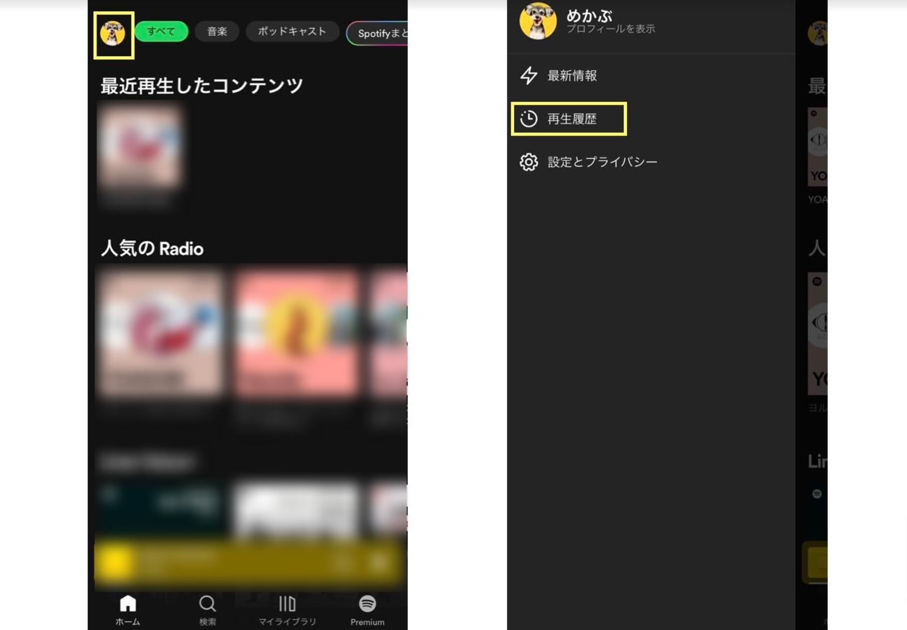 Spotifyの履歴を見る方法！最近再生したコンテンツを削除する方法は？