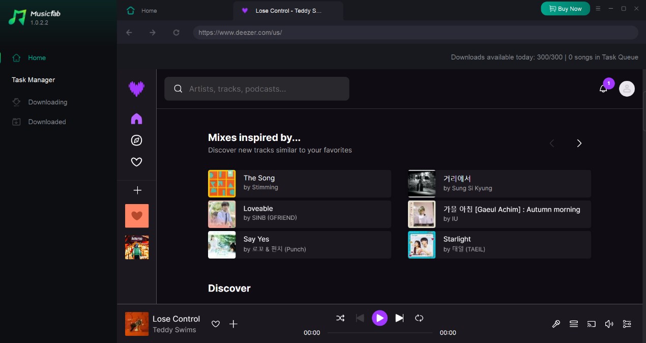 Log into your Deezer account 
