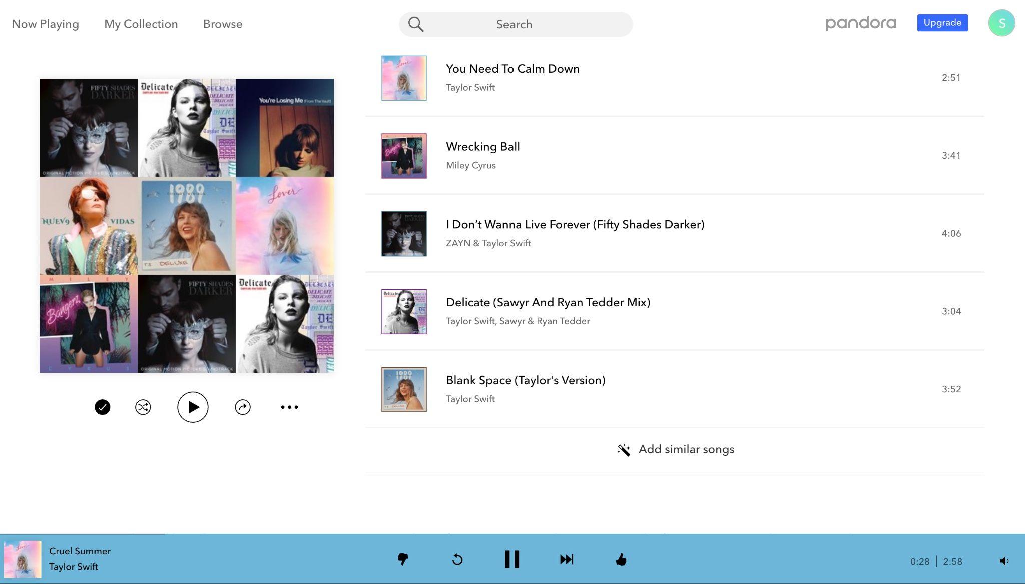 Pandora Radioで似ている曲を追加