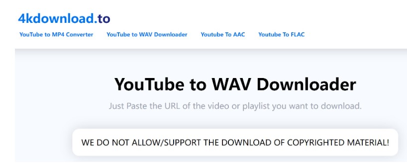 YouTube到Wav Converter在線