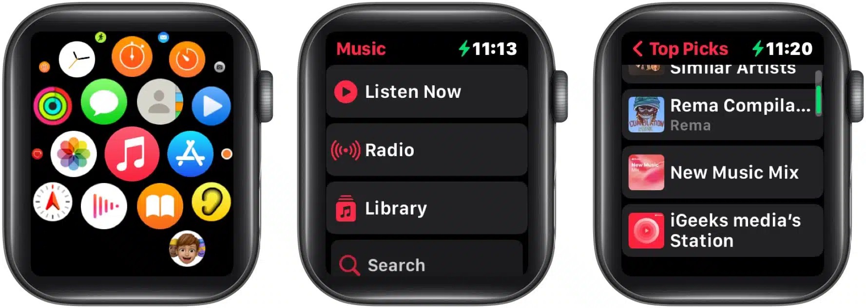 在Apple Watch上播放音樂