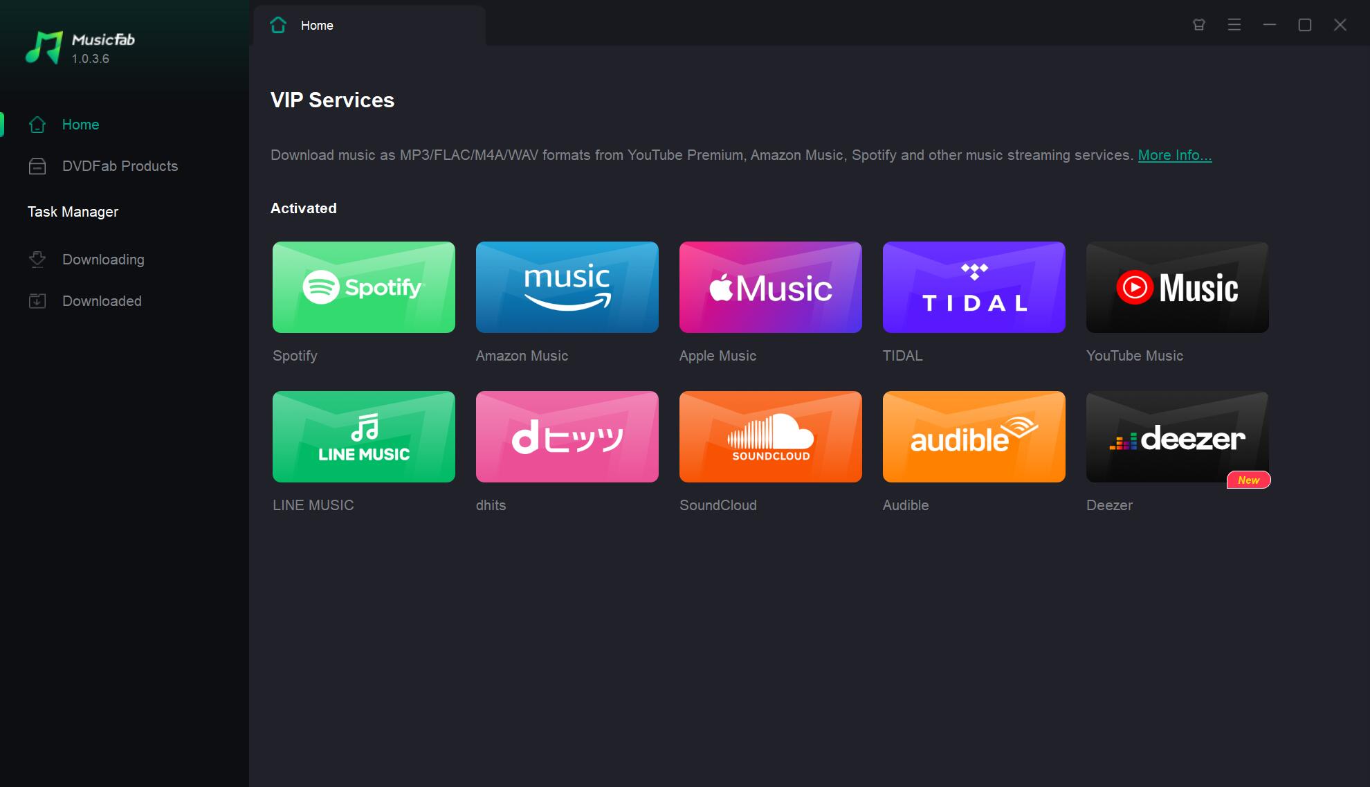 Log in to your Deezer account