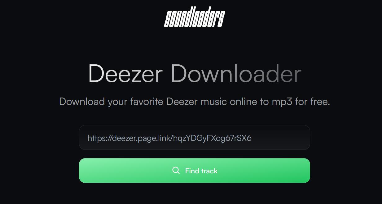 Convert Deezer to MP3 with Soundloaders