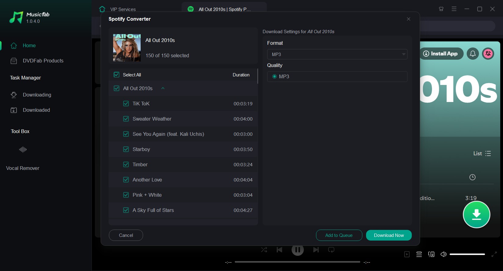 用Musicfab提取Spotify到MP3