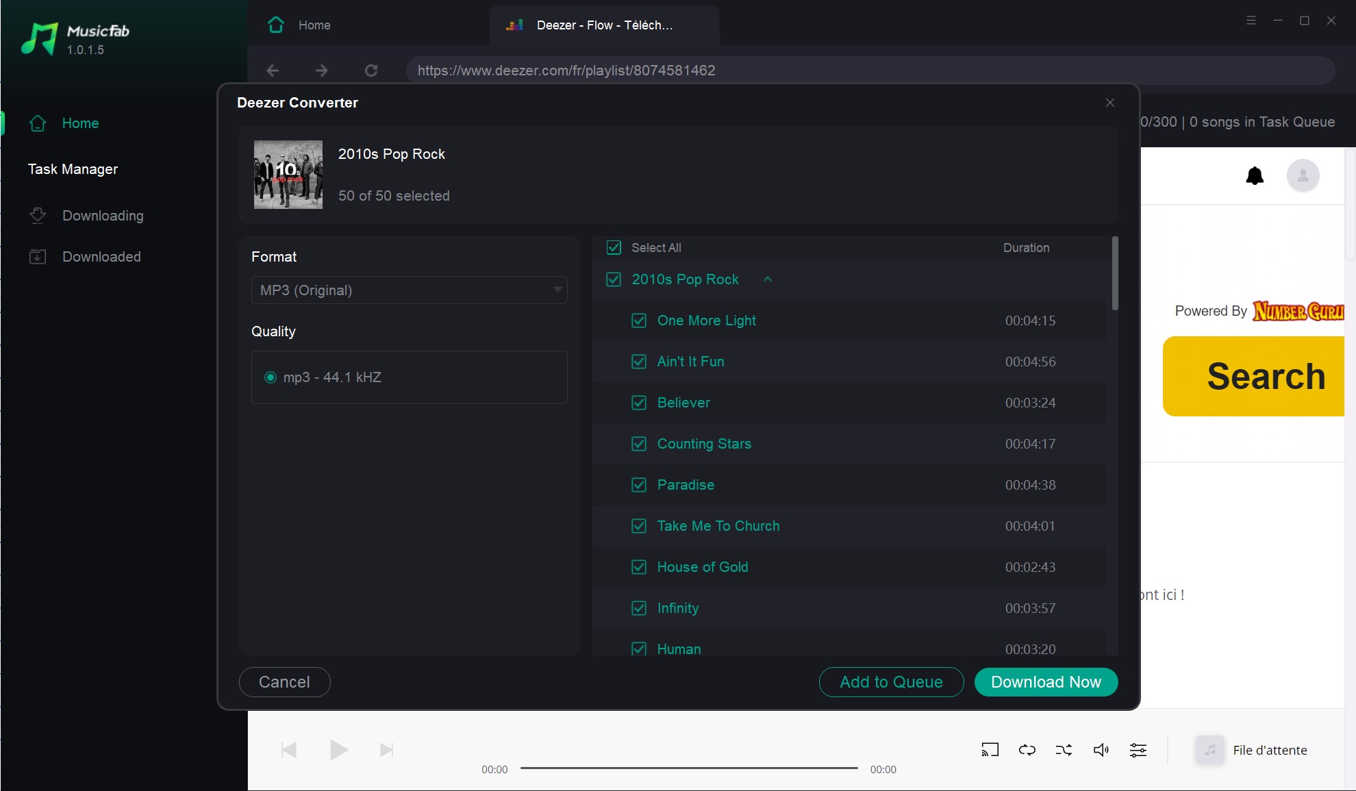 converting TIDAL to MP3 with MusicFab