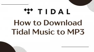 How to Download Tidal Music to MP3 [2025 Updated]