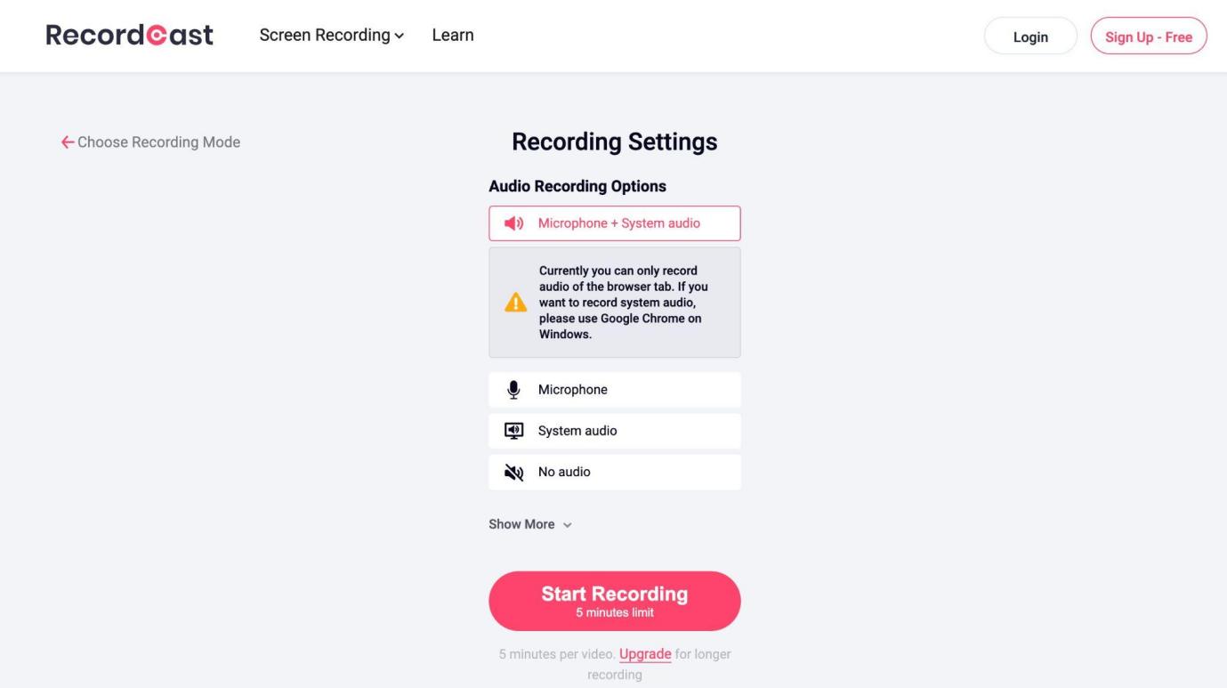 RecordCastでYouTubeを録画する