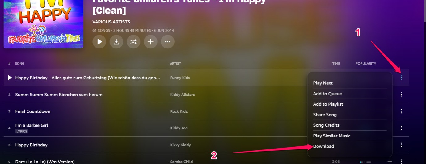 amazon music download pc