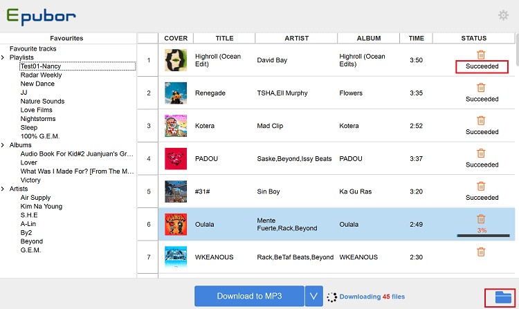 Deezerから曲をダウンロードする