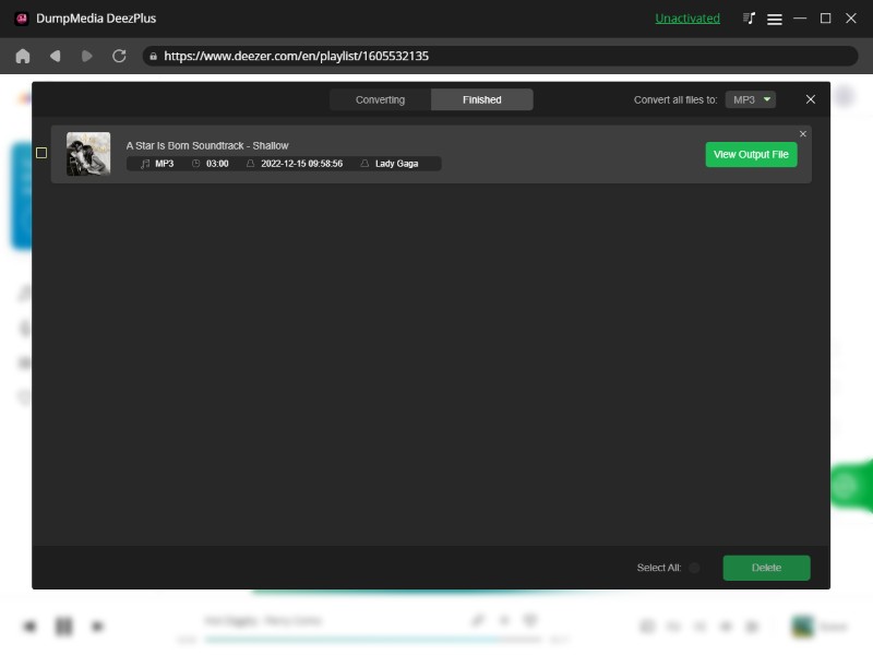 Deezerから曲をダウンロードする
