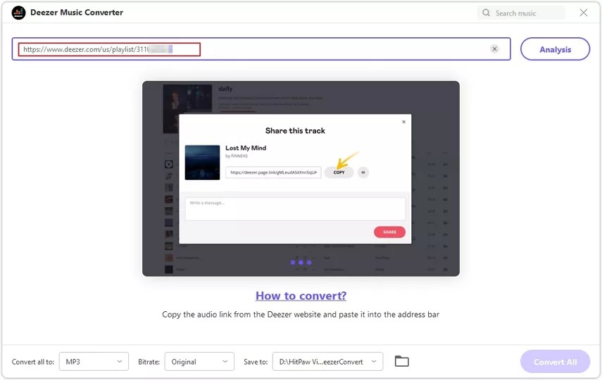 Deezerから曲をダウンロードする
