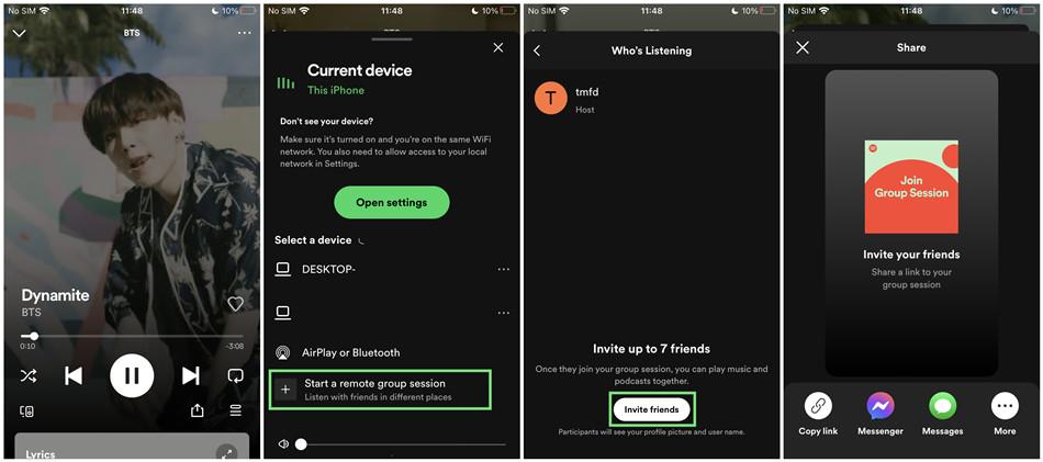 在多個設備上播放Spotify