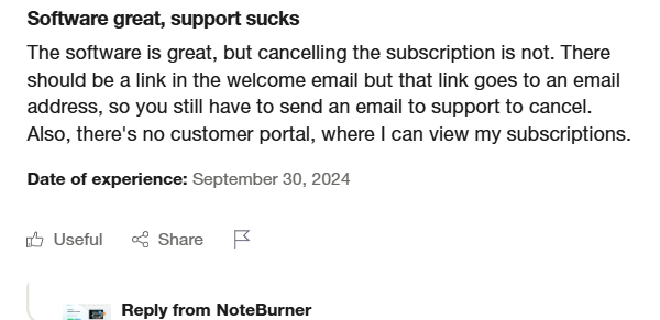 noterburner trustpilot review