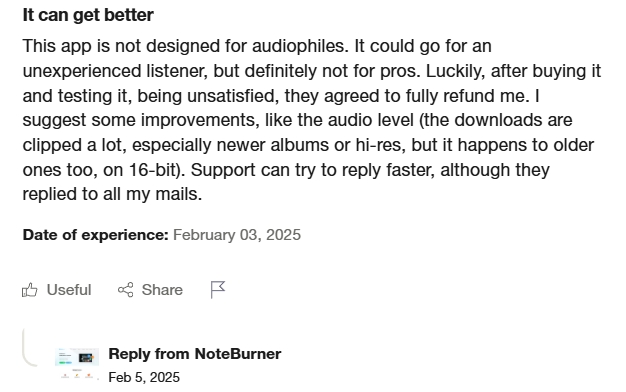 trustpilot review noteburner