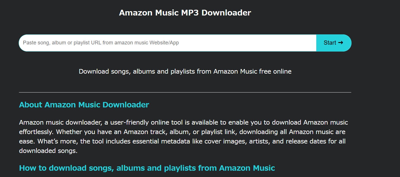Amazon Musicの曲をダウンロードできるオンラインサイト 