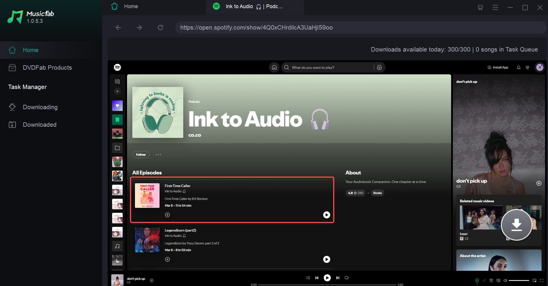 musicfab audiobooks download
