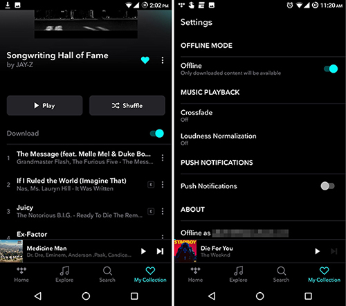 TIDALの音楽をダウンロード