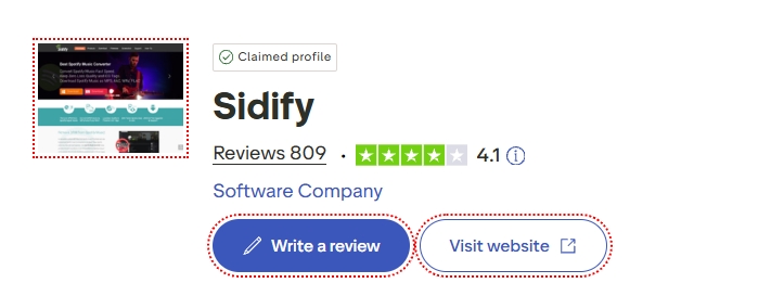 sidify reveiw on trustpilot